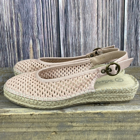 Bella Vita Women's Espadrille Wedge Sling Back Sandal In Blush Crochet- Sz 6.5 N - Picture 7 of 13